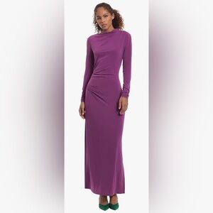 Donna Morgan Purple Long Sleeve Bodycon Dress
